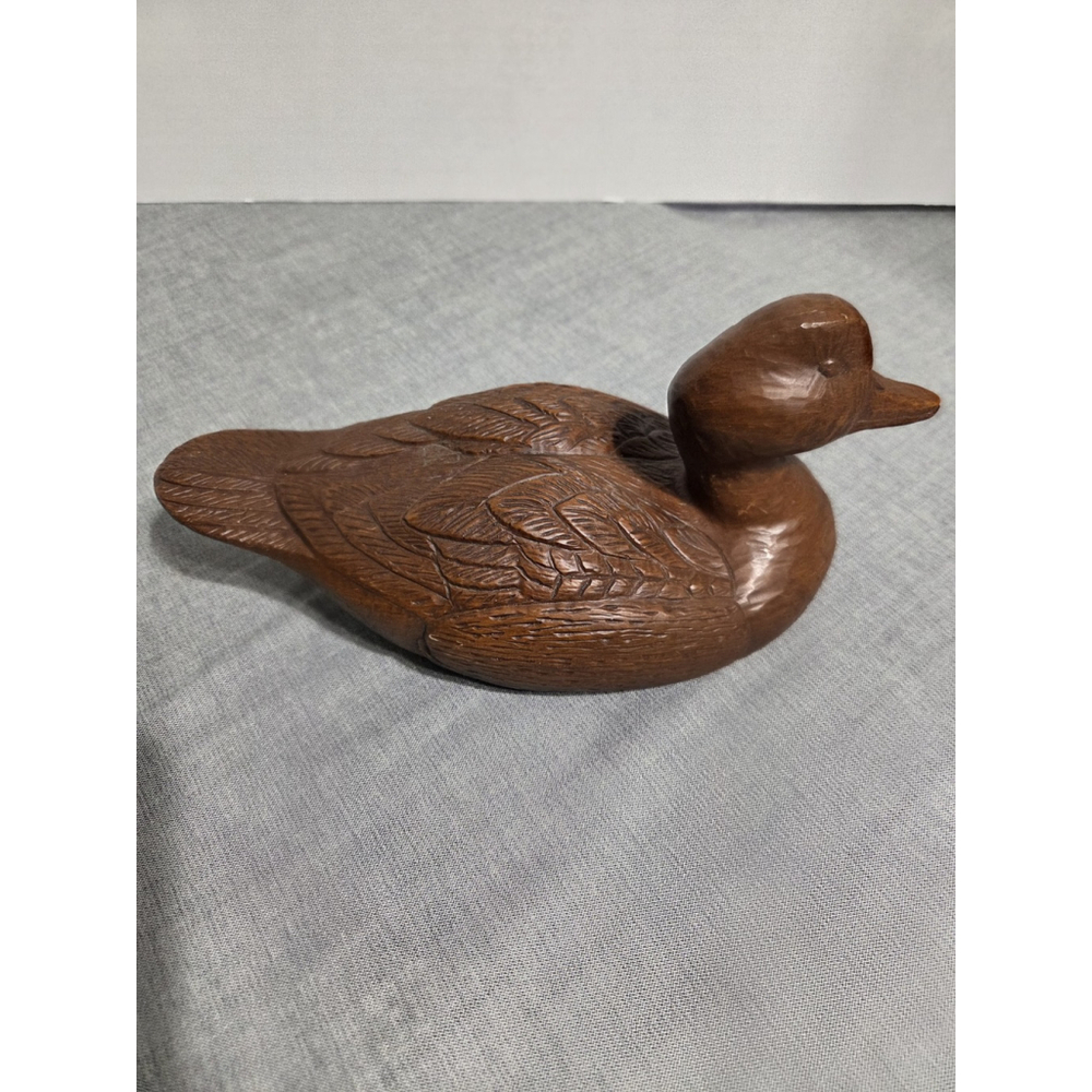 Vintage Red Mill MFG. Large Display Duck Handcrafted Crushed Pecan Shell Resin